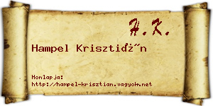 Hampel Krisztián névjegykártya